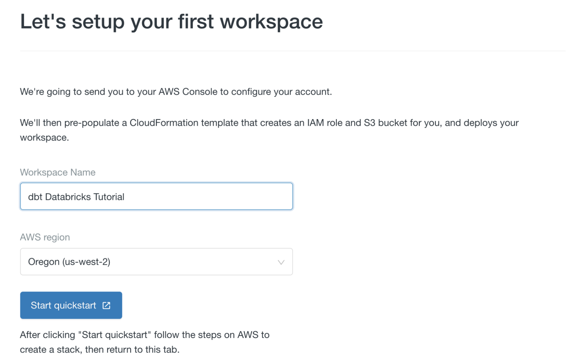 Setup First Workspace Setup First Workspace